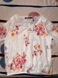 Sassafras Floral Gathered Sleeve Top 🌷