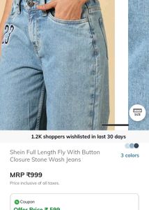New Stone Wash Wide Leg Jeans