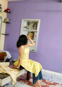 Chic Yellow Striped Kurta