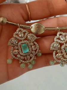 ad diamond mangalsutra with chain Kundan Necklace