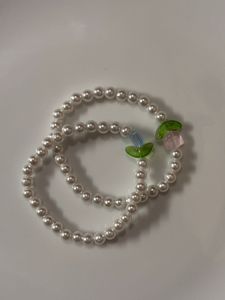 Pearl Beaded Bracelet with Charm