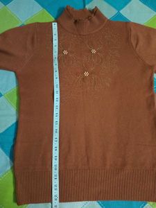 Elegant Brown Turtleneck Sweater