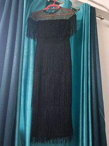 Black Fringe Dress