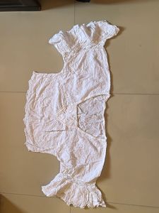 White Pure Cotton Chickenkari Top