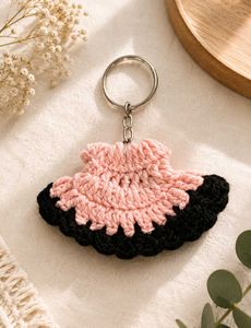 Crocheted Dress Keychain Charm