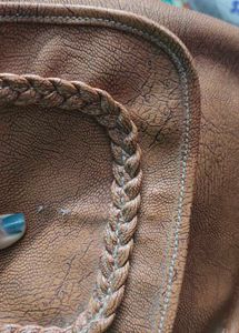 Stylish Brown Braided Handbag