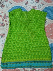 Vibrant Green Printed Kurta