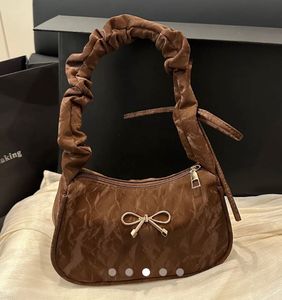 Cute Brown Ruched Hobo Bag