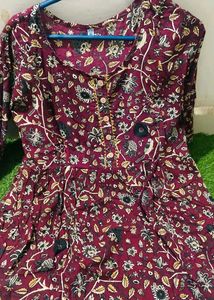 Elegant Floral Print Kurta