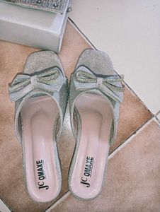Sparkly Bow Heels