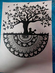 Hand-Drawn Tree of Life Mandala Art