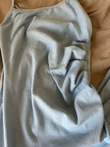 Light Blue Spaghetti Strap Maxi Dress