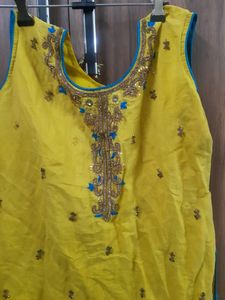 yellow  kurti