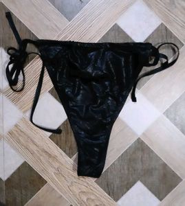 Shiny Black Bikini Set