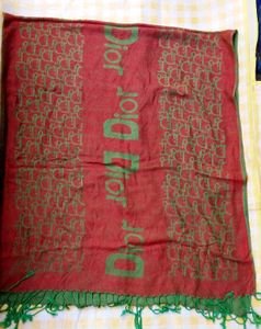 DIOR Green &amp; Red Scarf