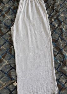 Embroidered Cotton Palazzo Pants