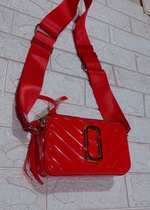 Marc Jacobs Inspired Red Patent Leather Crossbody