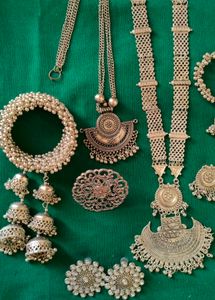 Ethnic Oxidized Silver Jewellery Set