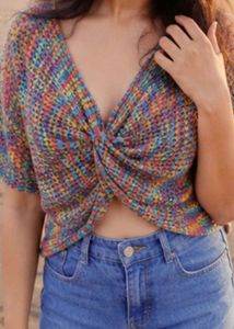 Deep knit top