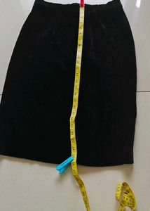 Black velvet skirt