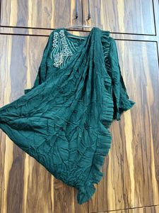 Designer Embroidered Green dress
