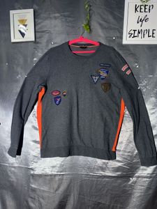 Men's Graphic Patch Crewneck Sweatshirt
