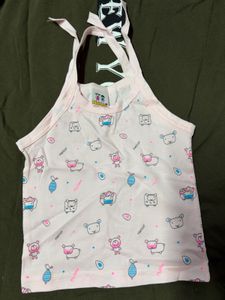 Cute Baby Pink Bear Print Top