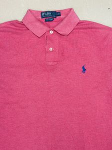 Pink Ralph Lauren Long Sleeve Polo Shirt.  chest 4