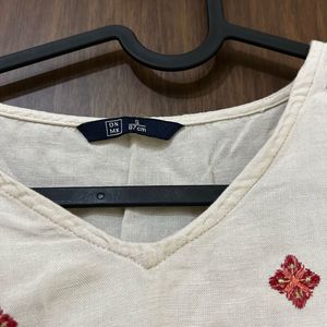 Embroidered Peplum Kurta