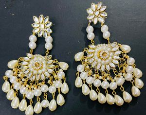 Fancy Party Wear Have Long Size Kundan Earrings
