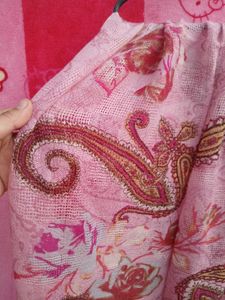 Pink Floral Scarf