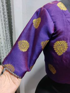 purple brocade designer blouse