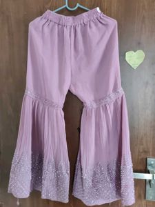 pink georgette designer dress for girls