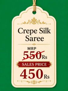 Crepe silk saree
