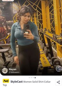 Blue Cropped Workout Jacket