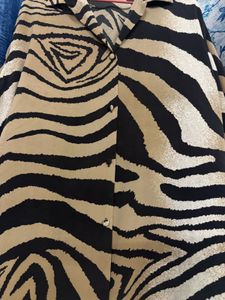 Vintage Tiger Print No wrinkle Cool fabric shirt
