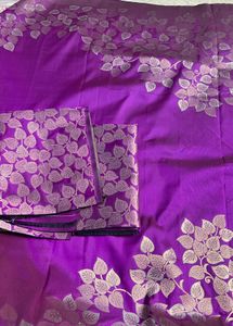 Stunning Purple Silk Saree