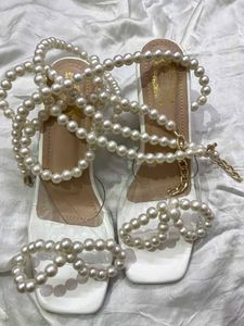 Chic Pearl Embellished Heels