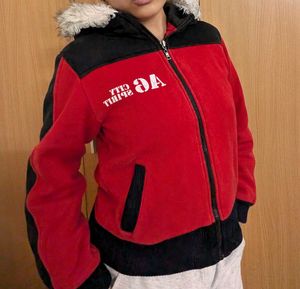 Red Zip-Up Hoodie