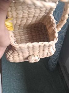 Woven Straw Handbag