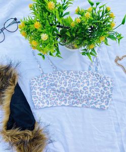 Trendy Animal Print Crop Top