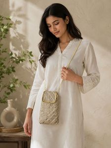 Designer Embellished Clutch/Mobile Pouch