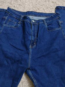 Flared Blue Denim Jeans
