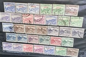 (1950s) 68 PAKISTAN stamps on album page