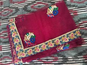 one day sale elegant embroidered saree