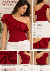 Chic One Shoulder Ruffle Top