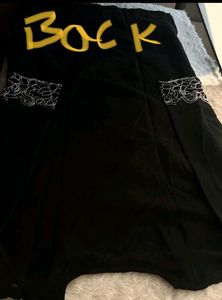 Elegant Black Kurta Set with White Embroidery