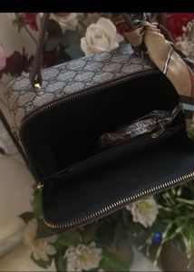 Stylish Monogram Box Bag with Scarf Accent