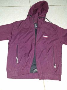 Maroon Hooded Jacket