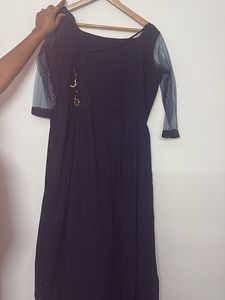 Embellished Teal Anarkali Dress gown